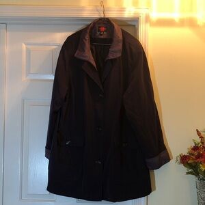 Gallery Women's Dark Purple (contrasting lavender collar & cuffs)  Trench Coat